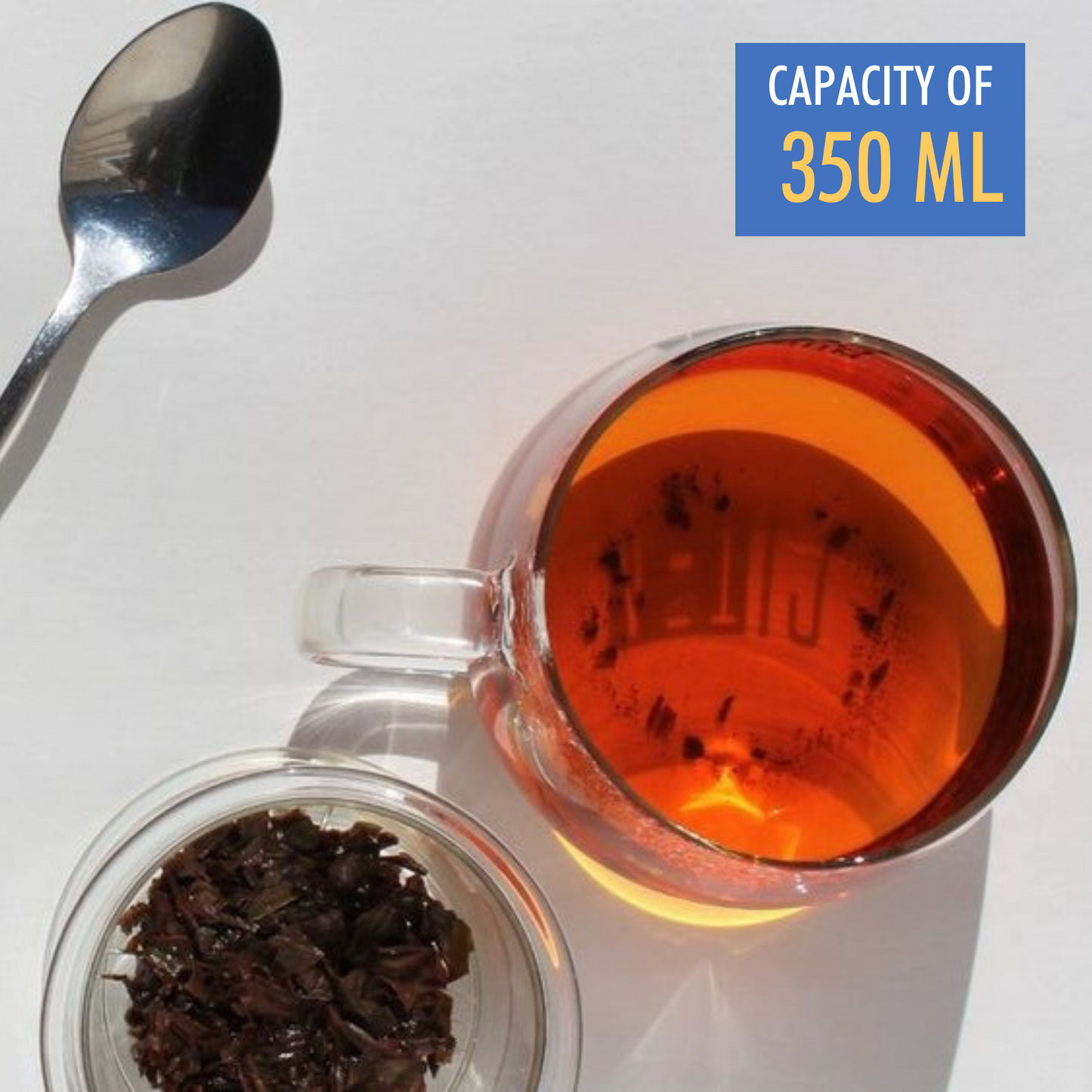 Tasse à thé en verre avec infuseur pour thé en vrac