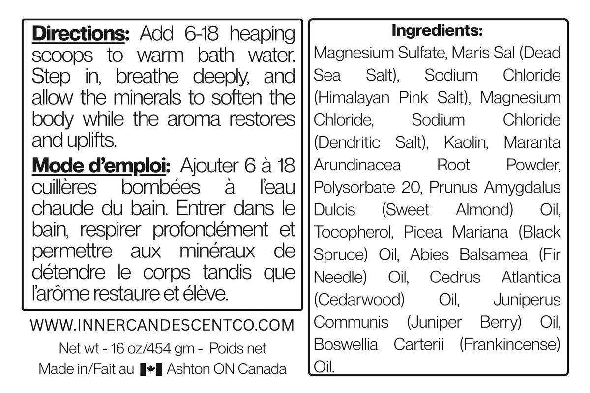 SACRED GROVE | Grounding forest magnesium & mineral rich bath salts | Foot soaks