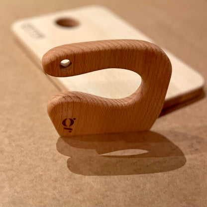 Couteau en bois et planche à découper pour enfants | Couteau sûr pour les enfants | Coupe-légumes en bois pour enfants (Couteau + Planche à découper)