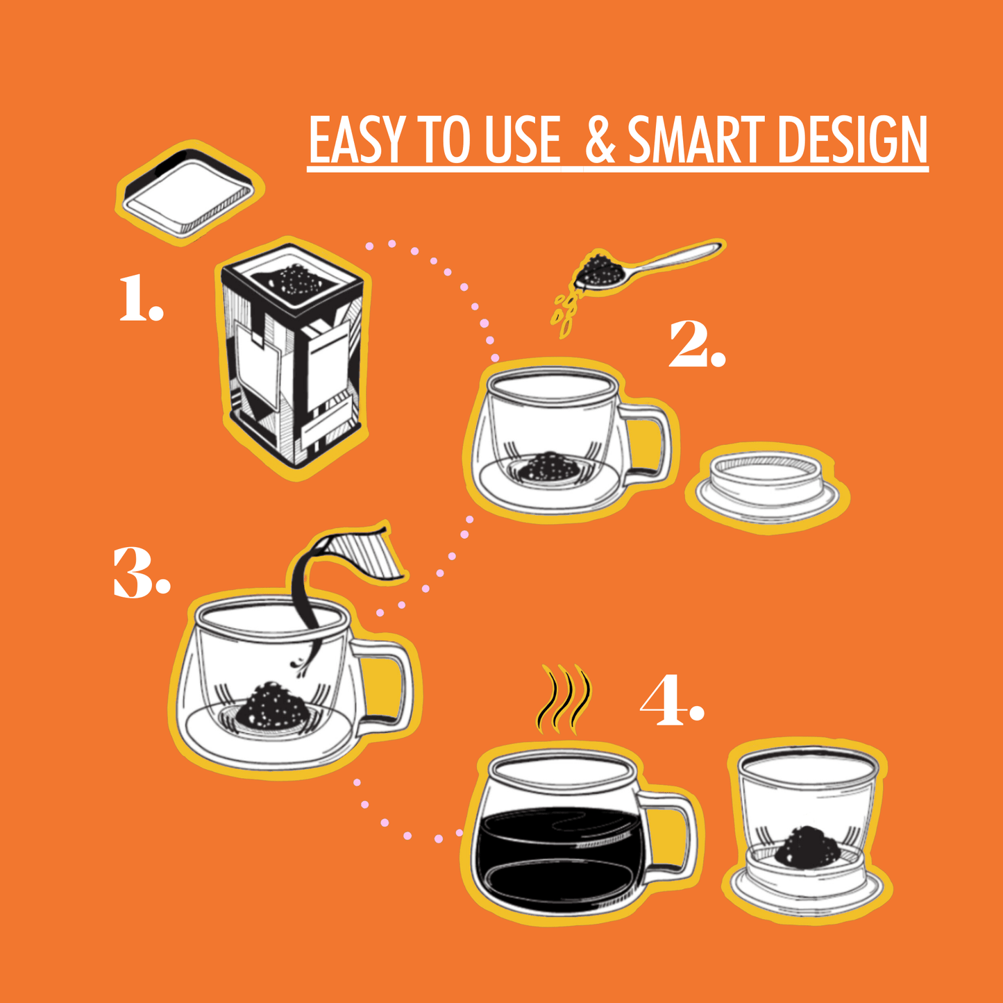 Coffret cadeau théière avec thé en vrac Earl Grey et infuseur