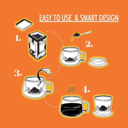 Coffret cadeau théière avec thé en vrac Earl Grey et infuseur