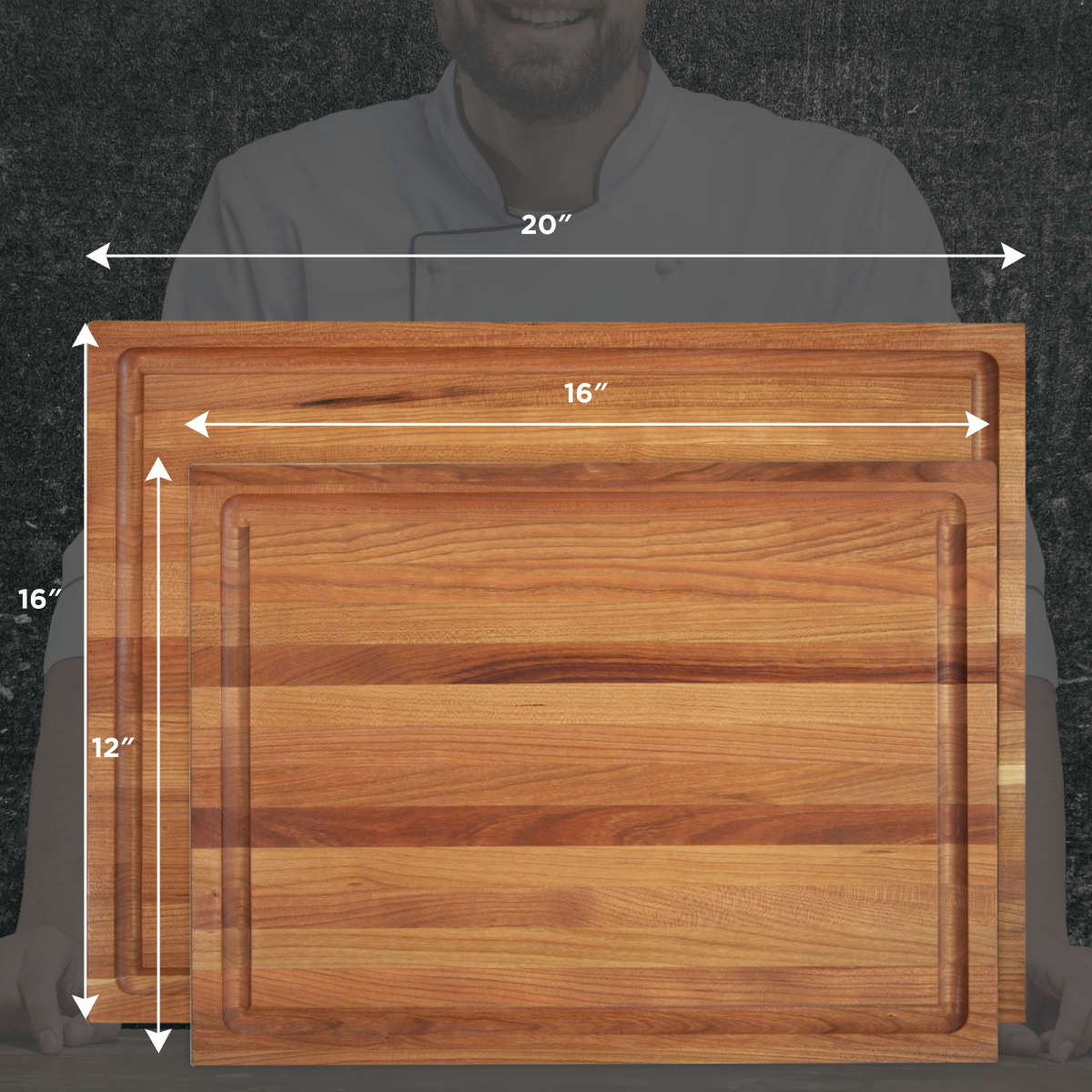Classic Medium Wood Reversible Cutting Board