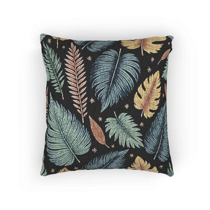 Oreiller Tissé Feuilles d'Automne | Motif Feuilles Multicolores, Coussin Texturé