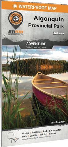 Backroad Mapbooks Algonquin Provincial Park Waterproof Tear-Resistant Topographic Map