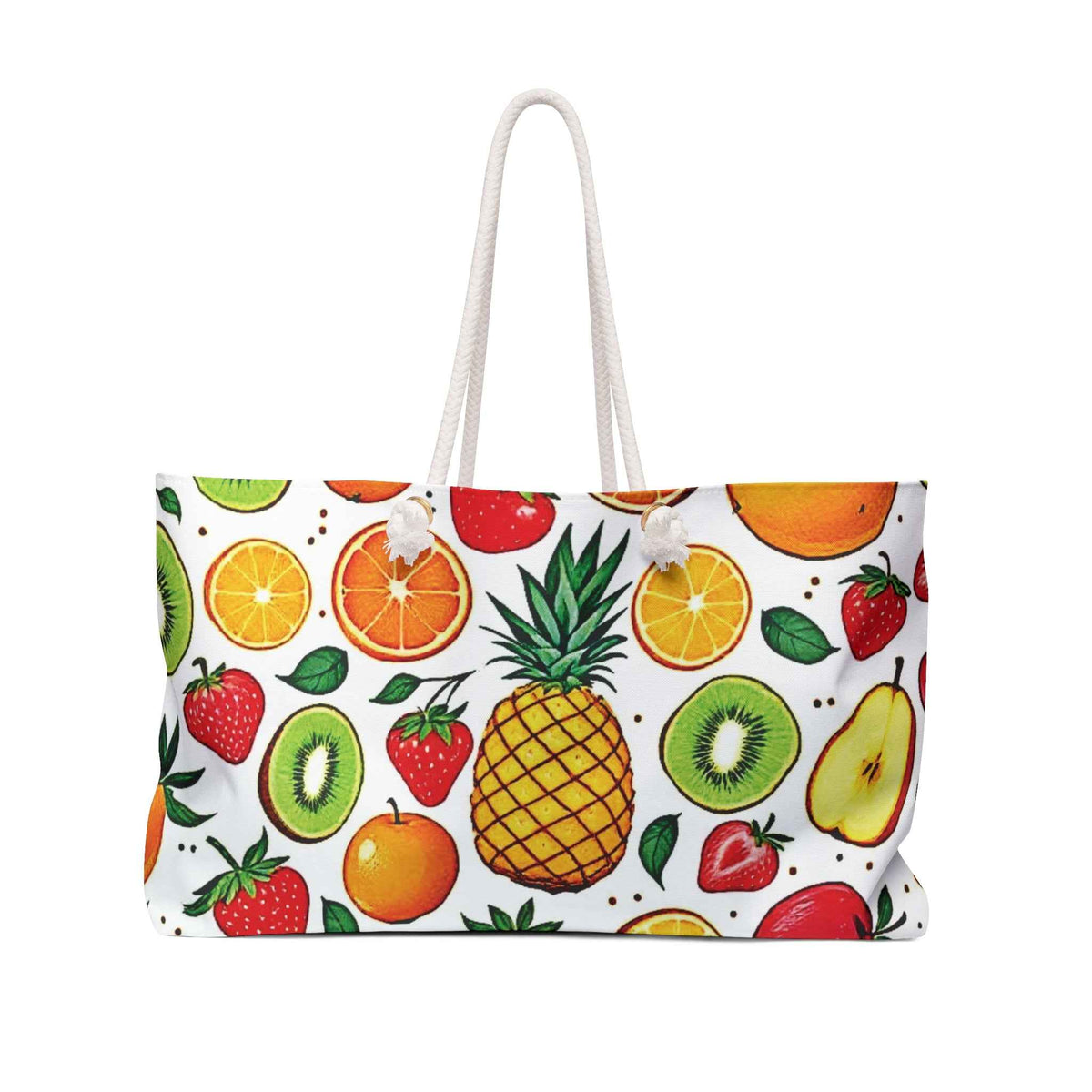 Sac de week-end motif fruits tropicaux | Ananas Fraise Kiwi, Grand cabas