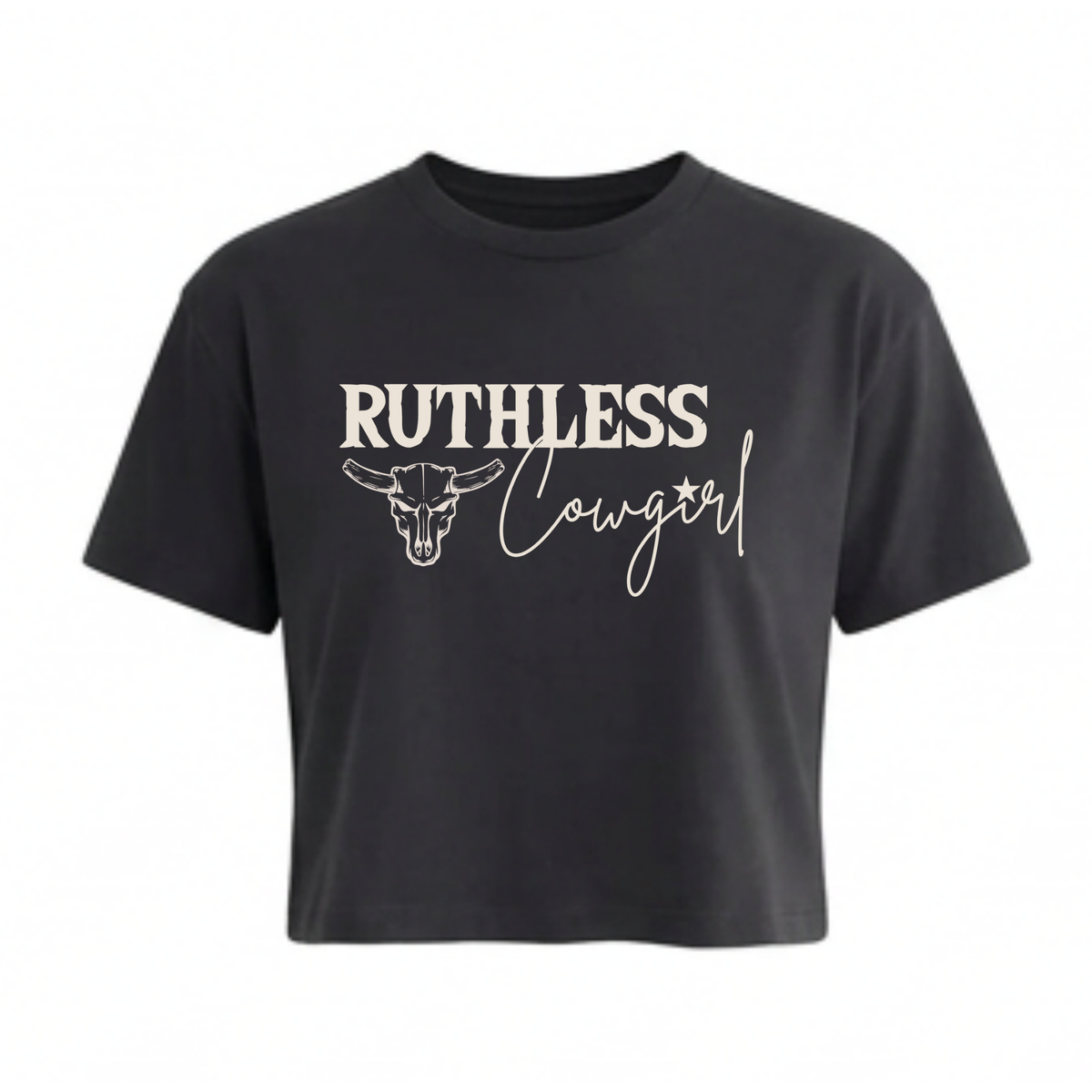 RUTHLESS COWGIRL CROP | Black