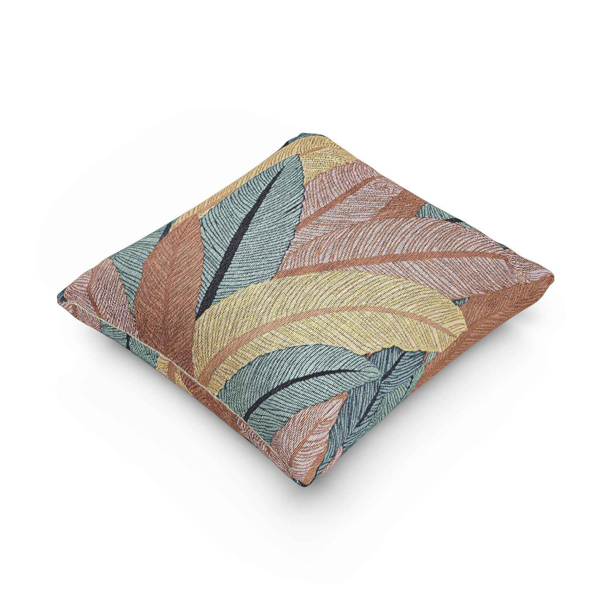 Oreiller Tressé Feuille Tropicale | Coussin Décoratif Bohème