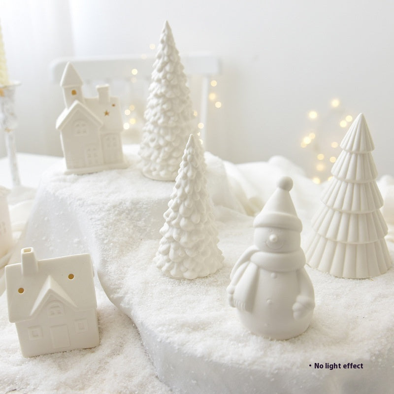Ceramic Christmas Village – Luminous Desktop Holiday Decoration, 5 Styles