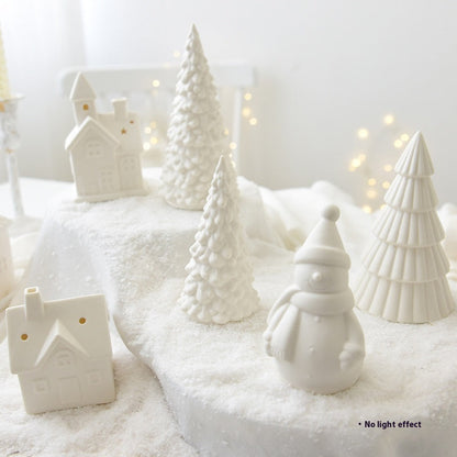 Ceramic Christmas Village – Luminous Desktop Holiday Decoration, 5 Styles