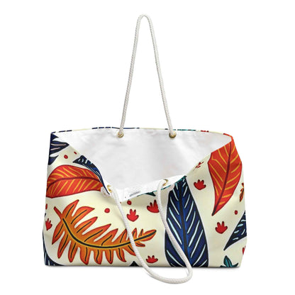 Sac de voyage feuilles tropicales colorées | Fourre-tout de voyage motif feuilles