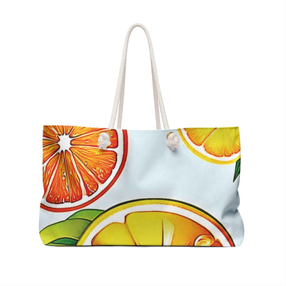 Sac de voyage Tranches d'agrumes | Grand cabas orange citron