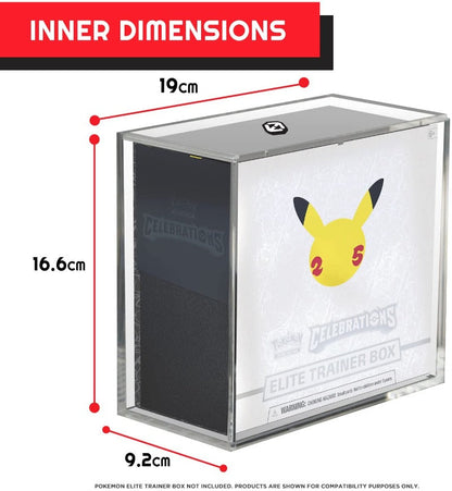 EVORETRO 4mm Acrylic ETB Protector with Sliding Lid – UV-Resistant Display Case