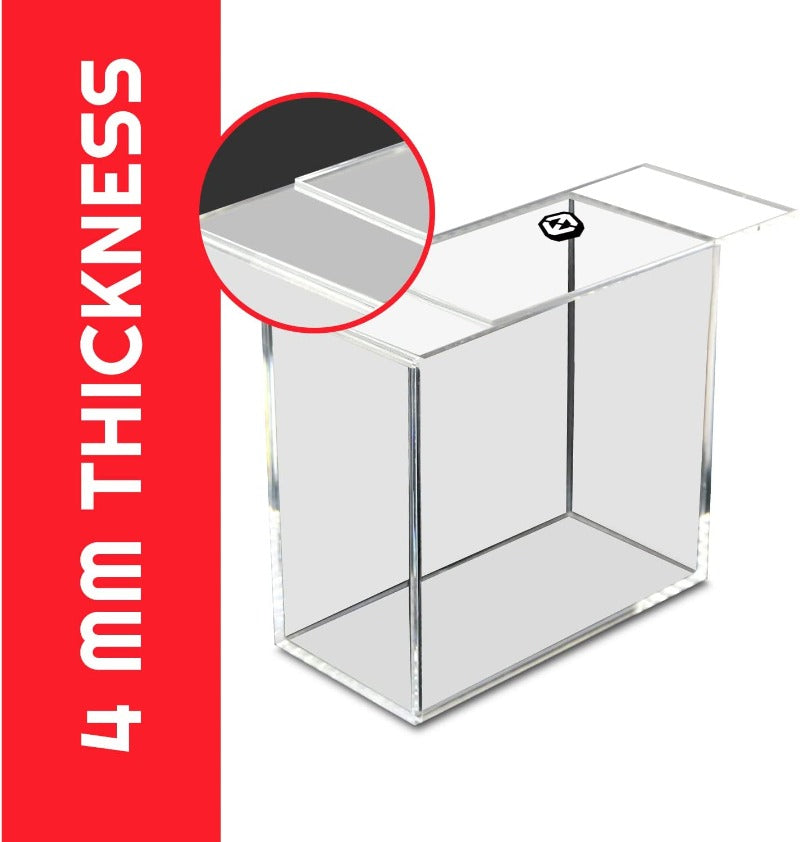 EVORETRO 4mm Acrylic ETB Protector with Sliding Lid – UV-Resistant Display Case