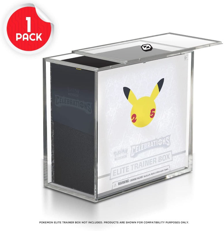 EVORETRO 4mm Acrylic ETB Protector with Sliding Lid – UV-Resistant Display Case