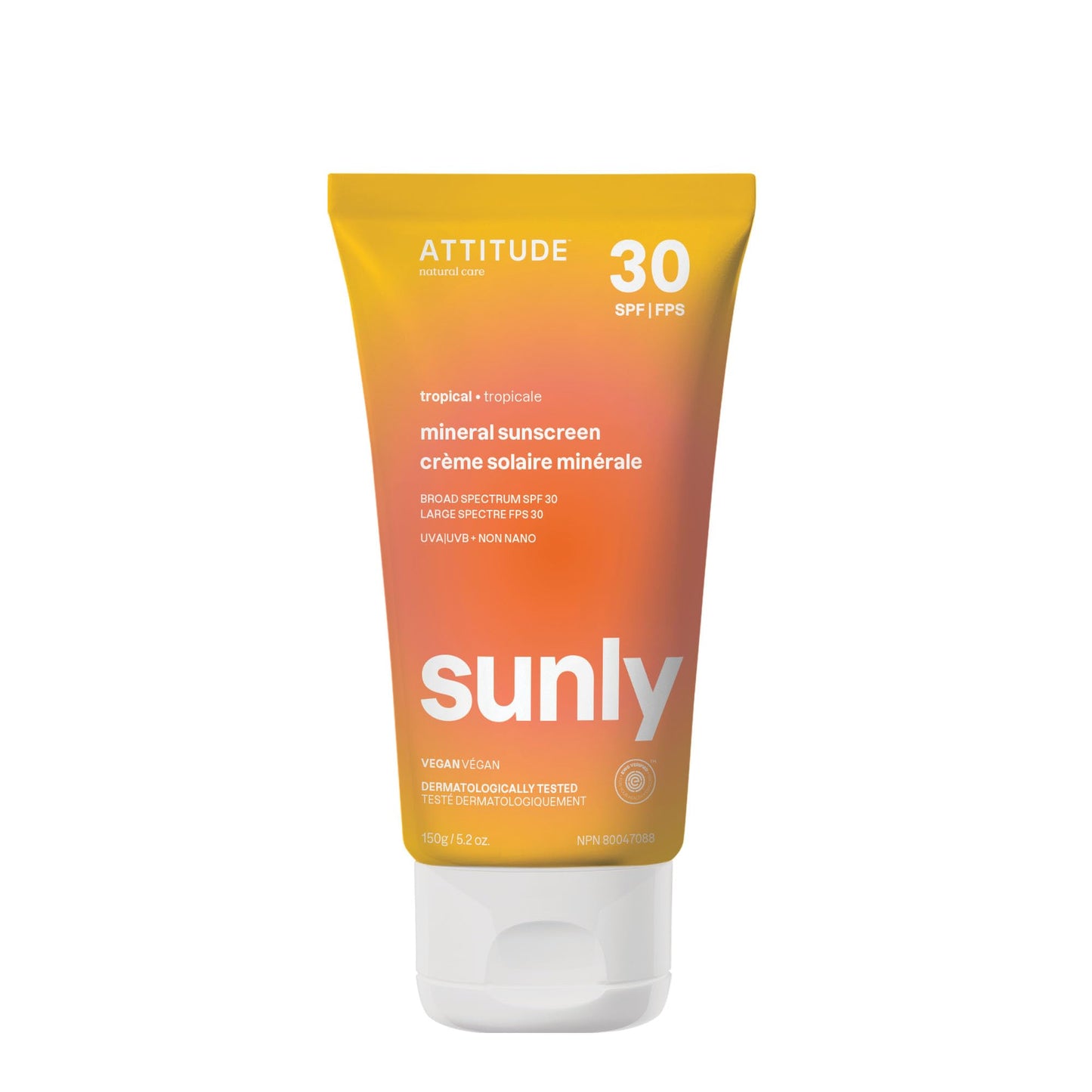 Attitude - Sunly FPS 30 Adulte - Tropical (150g)