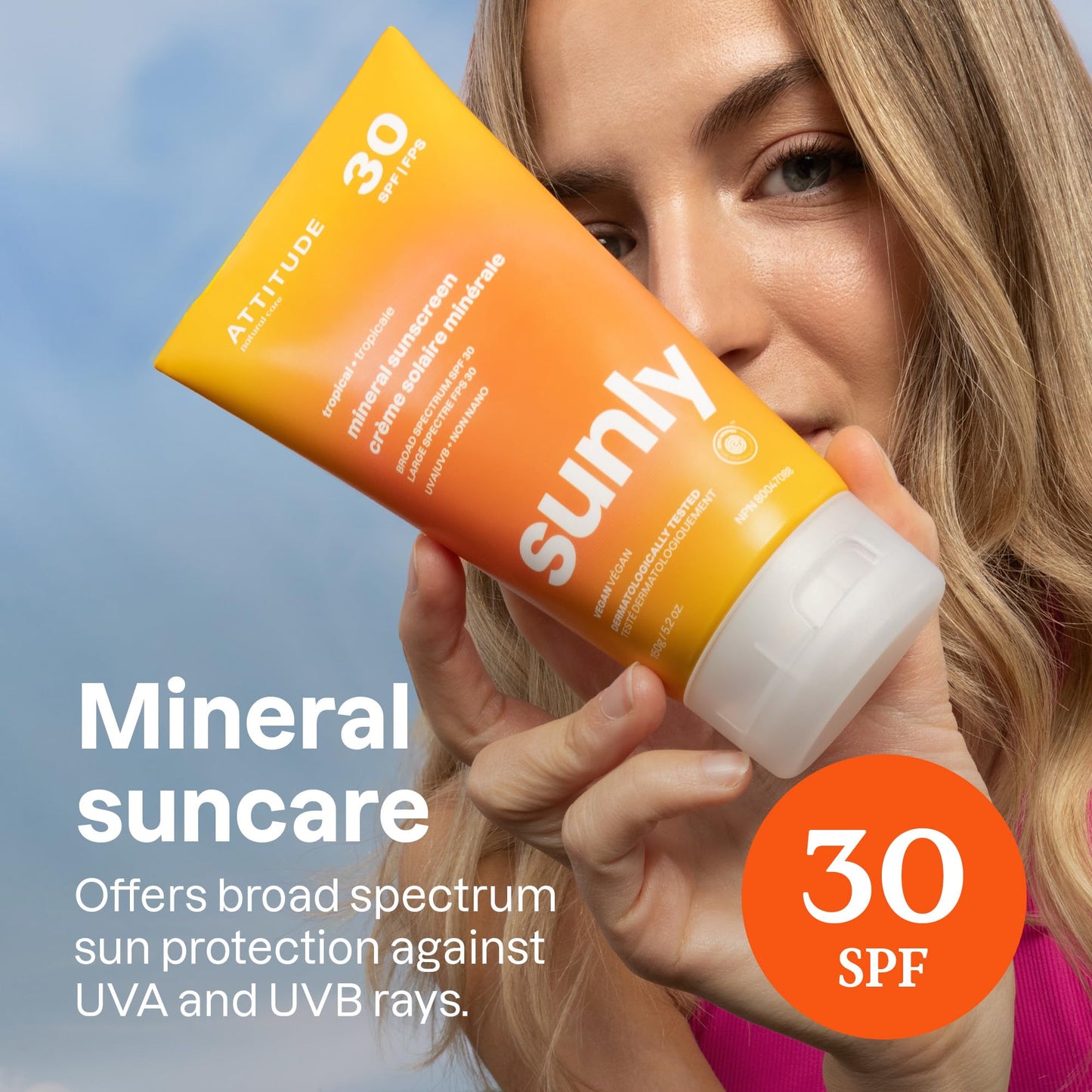 Attitude - Sunly FPS 30 Adulte - Tropical (150g)