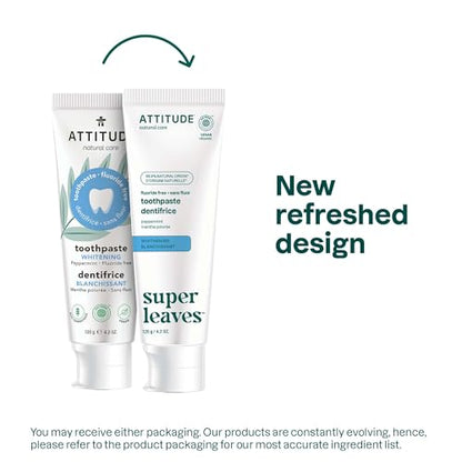 Attitude - Dentifrice sans fluor - Blancheur (120 g)