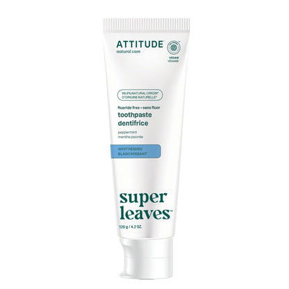 Attitude - Dentifrice sans fluor - Blancheur (120 g)