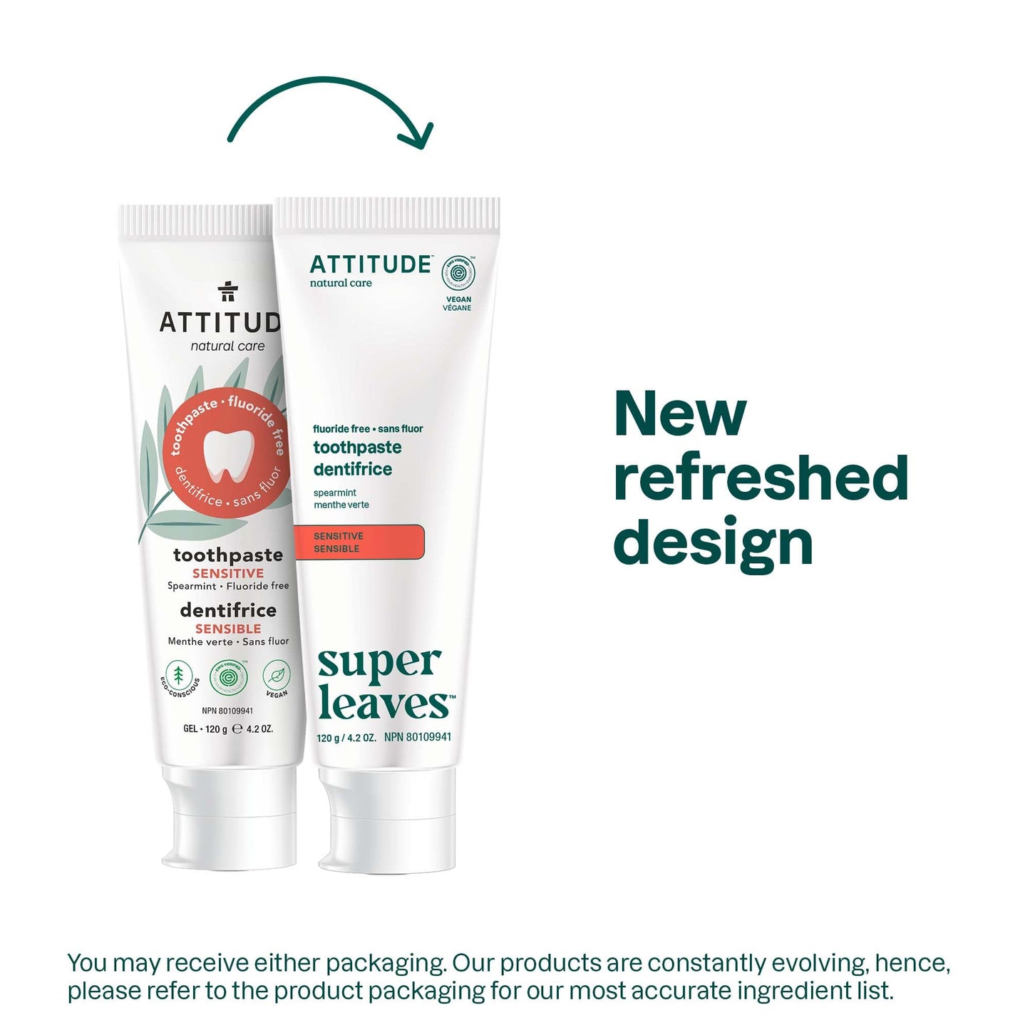 Attitude - Toothpaste Fluor Free - Sensitive (120g)
