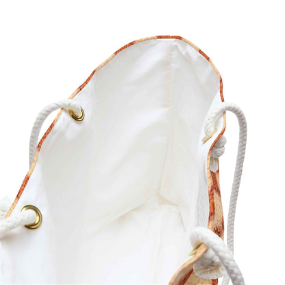Sac de week-end à carreaux chauds | Fourre-tout rétro orange crème | Sac de plage | Grand sac fourre-tout | Sac de maman pressée | Sac à langer