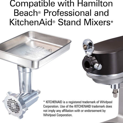 HAMILTON BEACH PROFESSIONAL Stand Mixer All-Metal Meat and Food Grinder Attachment