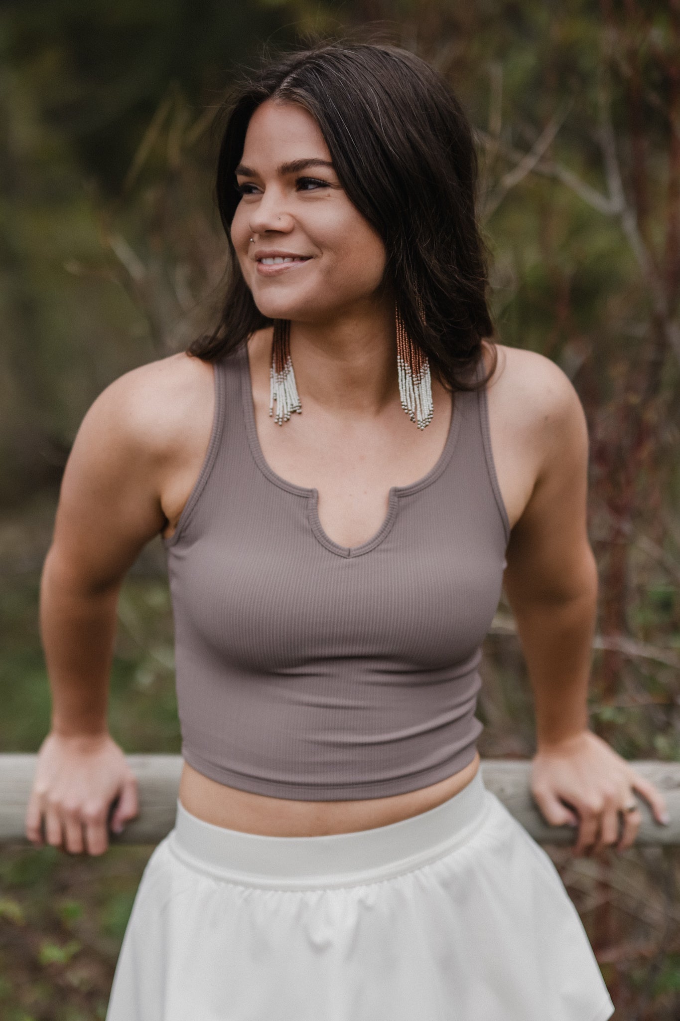 Débardeur côtelé *Soutien-gorge intégré