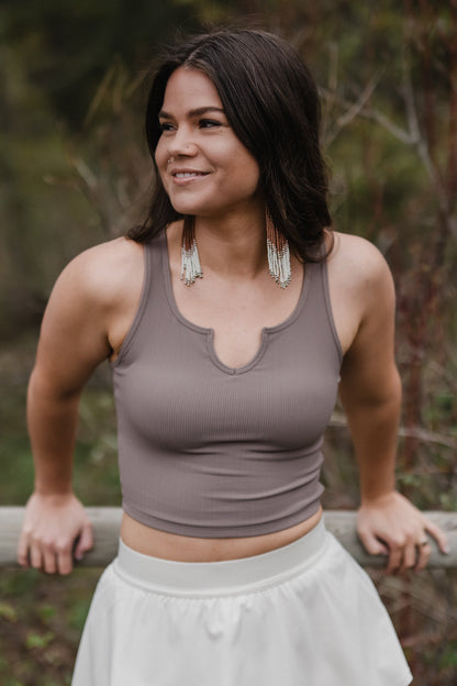 Débardeur côtelé *Soutien-gorge intégré
