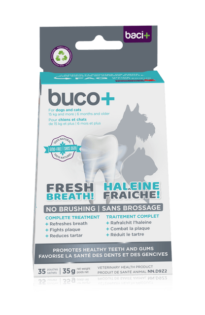 Buco+ 150mg – Natural Dental Care for Dogs and Cats +15KG