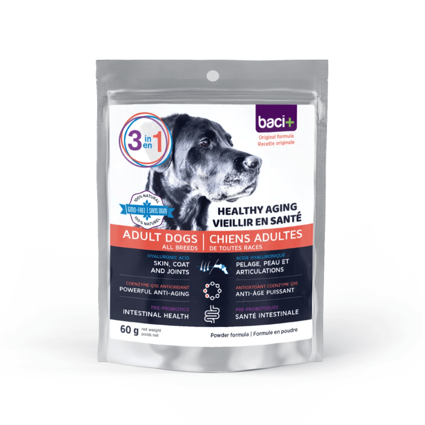 3en1 – Soutien articulaire, digestif et cardiaque pour chiens seniors