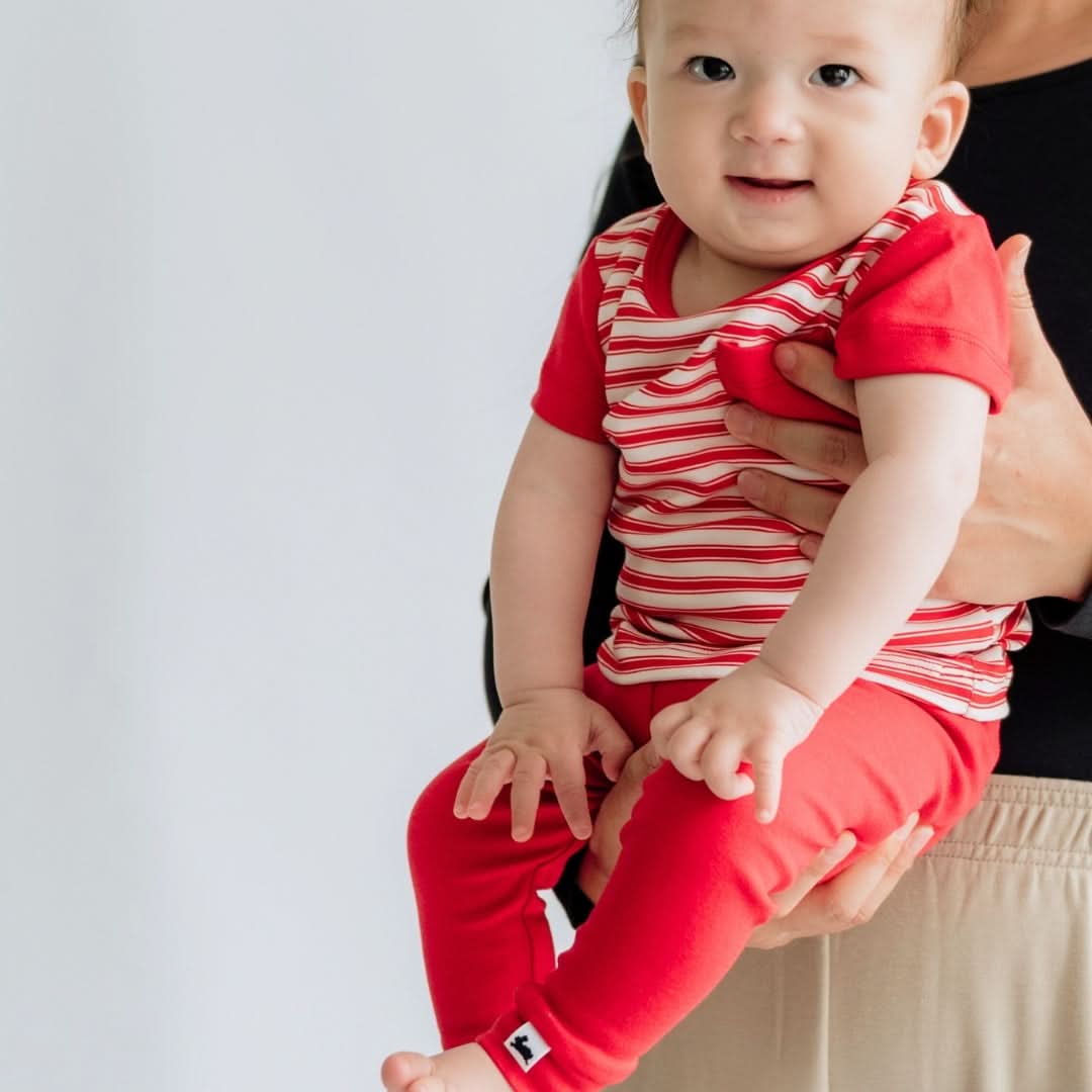Baby/Kids' Bamboo Pocket T-Shirt | Rainbow Stripe
