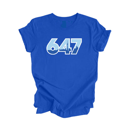 T-shirt unisexe 647 Toronto Ontario Canada indicatif régional ville Skyline cadeau - Inspired X