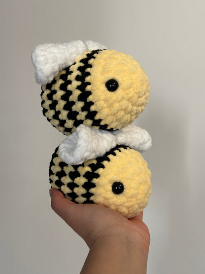Handmade Crochet Bee Plushie – Bumblebee Toy