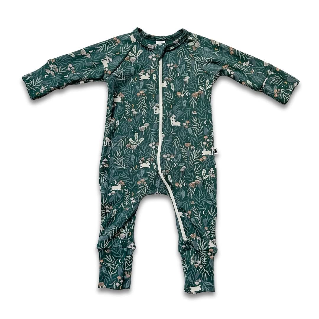 Bamboo Baby Zipper Footed Bodysuit | Night Sky