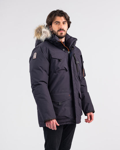 Outdoor Survival Canada Men's Kanti -40 Down Parka, Cold Lake Blue, Medium - ON DISPLAY