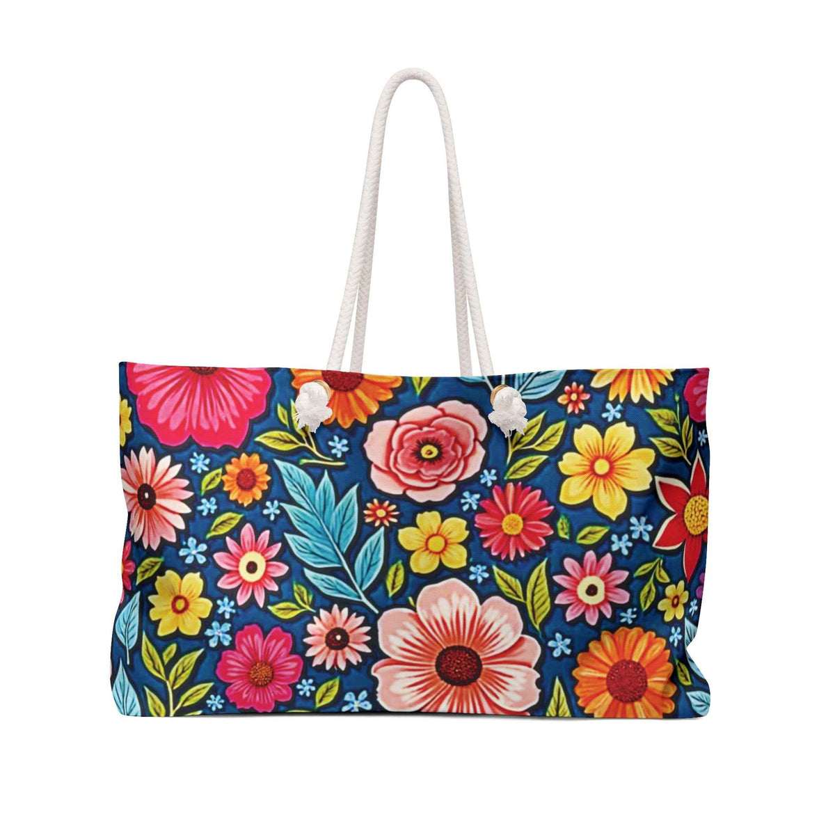 Sac de voyage fleuri et coloré | Grand sac bohème à fleurs lumineuses