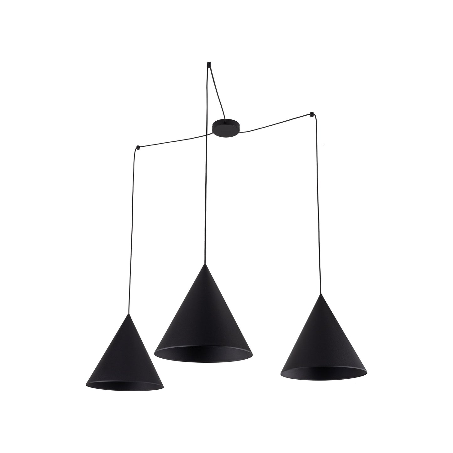 Suspension moderne CONO à 3 lampes pour îlot de cuisine, table de salle à manger et intérieurs contemporains