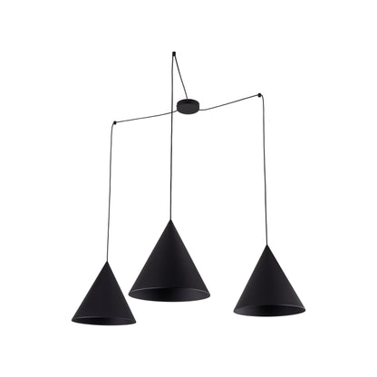 Suspension moderne CONO à 3 lampes pour îlot de cuisine, table de salle à manger et intérieurs contemporains