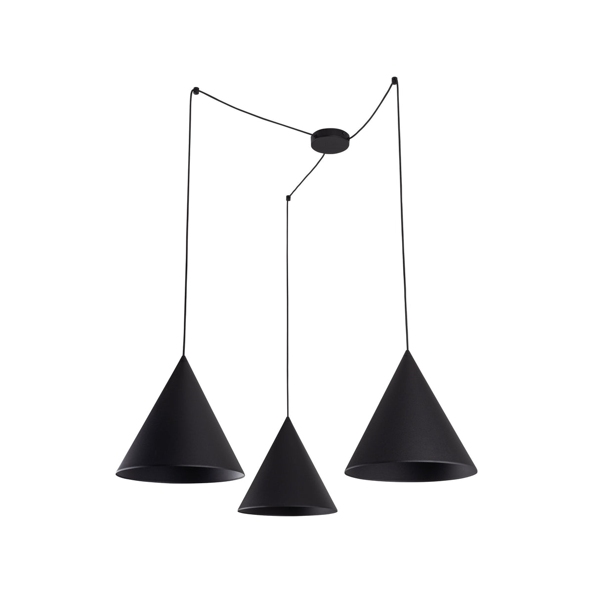 Suspension moderne CONO à 3 lampes pour îlot de cuisine, table de salle à manger et intérieurs contemporains