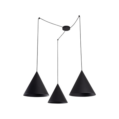 Suspension moderne CONO à 3 lampes pour îlot de cuisine, table de salle à manger et intérieurs contemporains