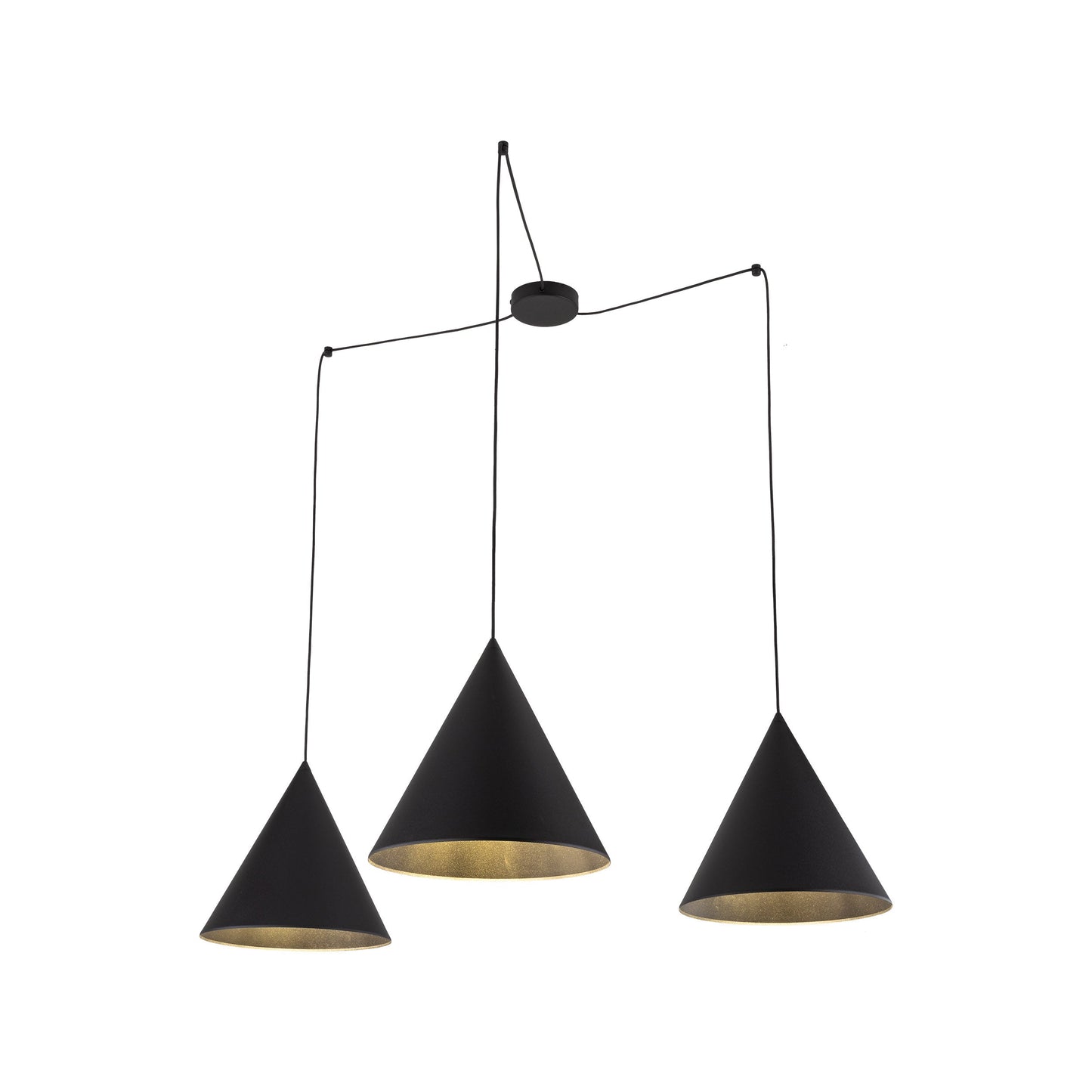Suspension moderne CONO à 3 lampes pour îlot de cuisine, table de salle à manger et intérieurs contemporains