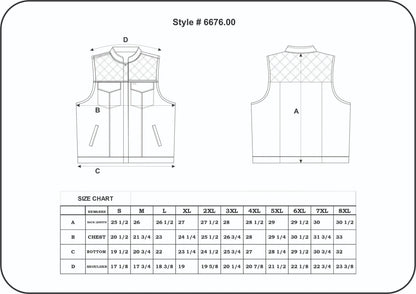 Gilet de club en jean et cuir Open Road pour homme