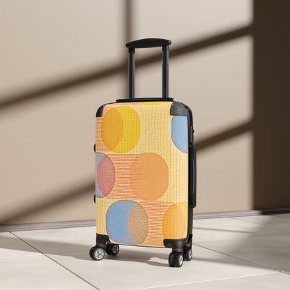 Valise Cabine Motif Cercle Rétro — Bagage de Voyage Géométrique Coloré