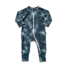 Bamboo Baby Zipper Footed Bodysuit | Night Sky