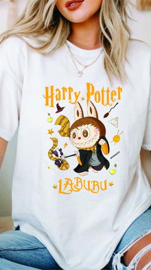 [Taille enfant] T-shirt Harry Potter Labubu – Motif sorcier mignon, 100 % coton