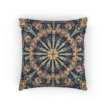 Geometric Mandala Woven Pillow | Boho Mosaic Throw Cushion