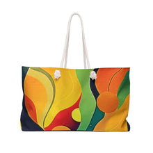 Sac de voyage « Vague Arc-en-ciel Abstraite Rétro » | Grand sac fourre-tout coloré