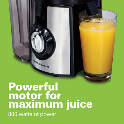 HAMILTON BEACH Stainless Steel 800W Big Mouth Juicer - 67608Z