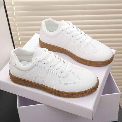 Baskets décontractées rétro pour femmes, chaussures plates à couche unique