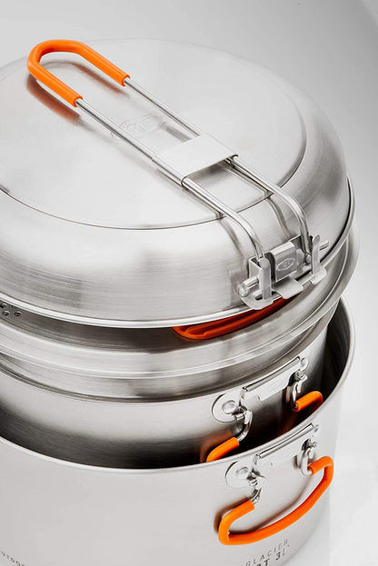 GSI Outdoors Glacier Stainless Steel Base Camper Cookset - Medium
