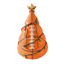 Sports Ball Christmas Tree Figurine - Resin Holiday Tabletop Decoration